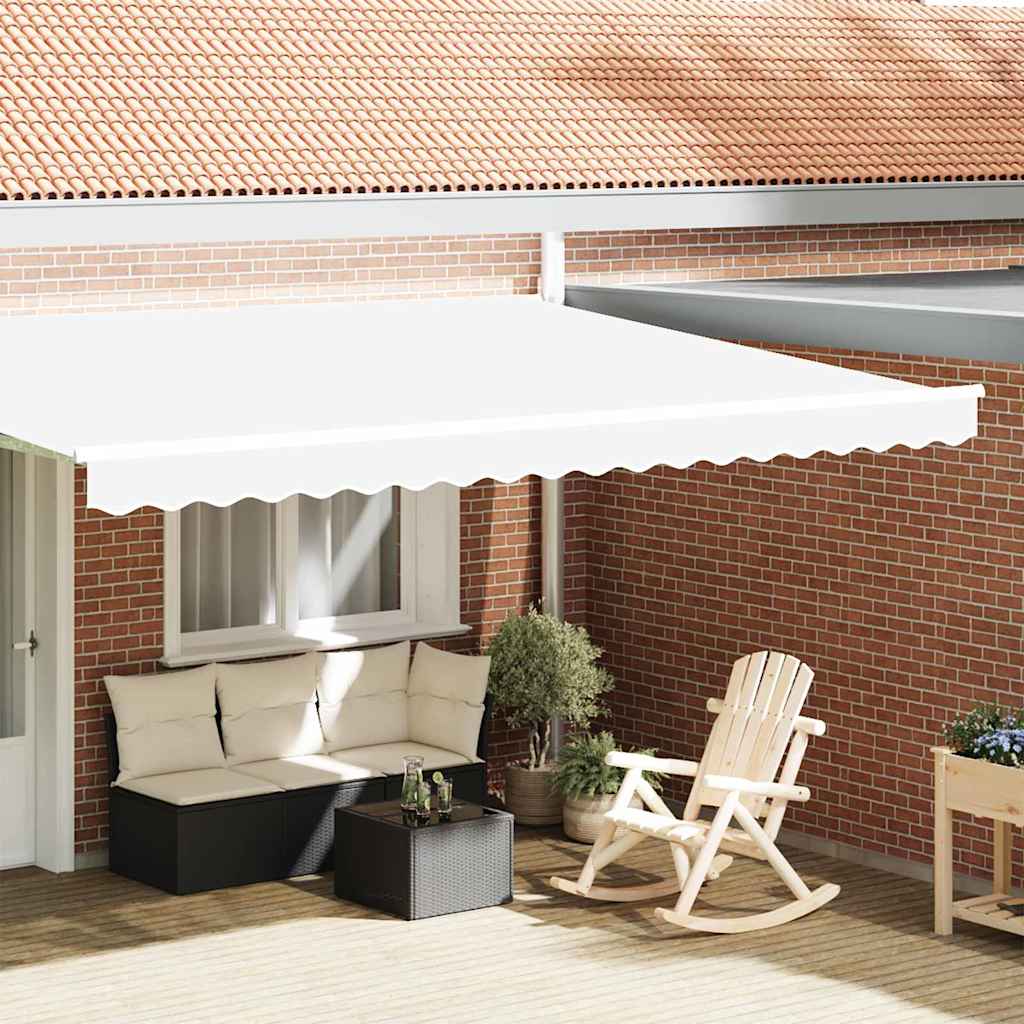 Markise kappa erstatning Hvid 4,5 m Polyester