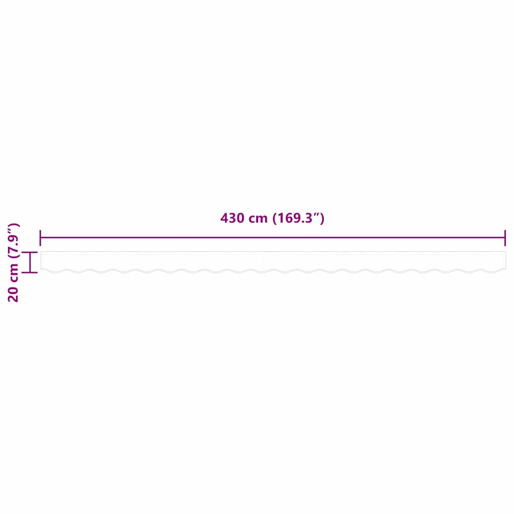 Markise kappa erstatning Hvid 4,5 m Polyester