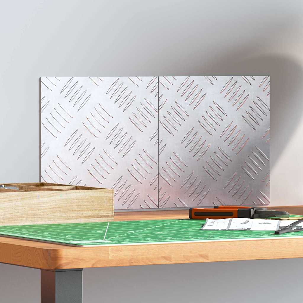 Trappe Tread Firkantet 2 pcs Sølv 20 x 20 cm Aluminium