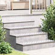 Trappe Tread Rektangulær 4 pcs Sølv 100 x 25 cm Aluminium