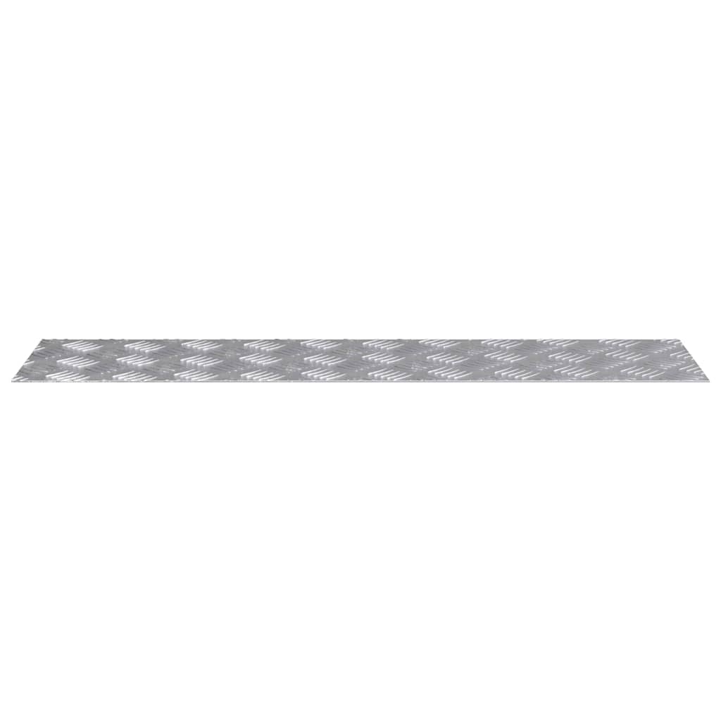 Trappe Tread Rektangulær 4 pcs Sølv 100 x 25 cm Aluminium