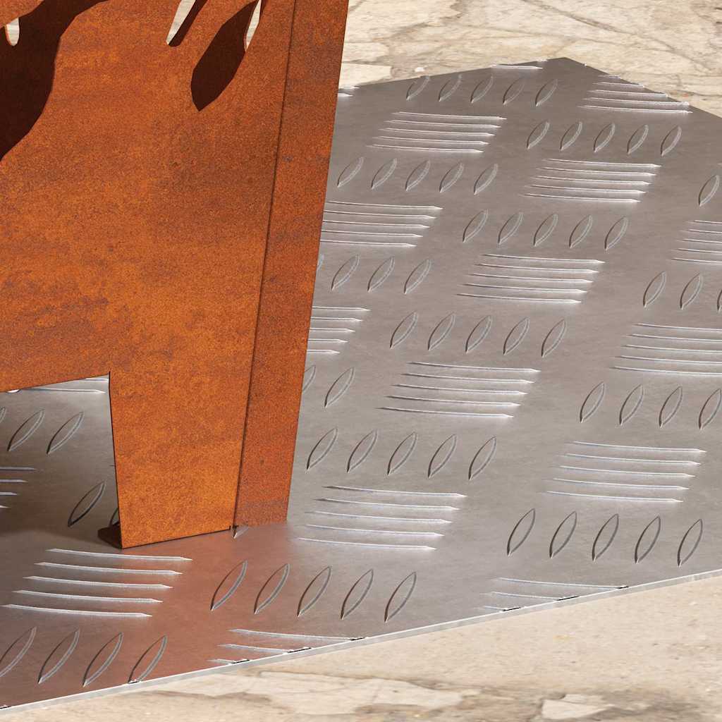 Trappe Tread Firkantet 2 pcs Sølv 50 x 50 cm Aluminium