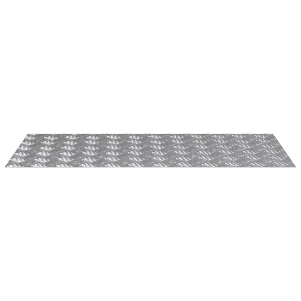 Trappe Tread Rektangulær 2 pcs Sølv 100 x 50 cm Aluminium