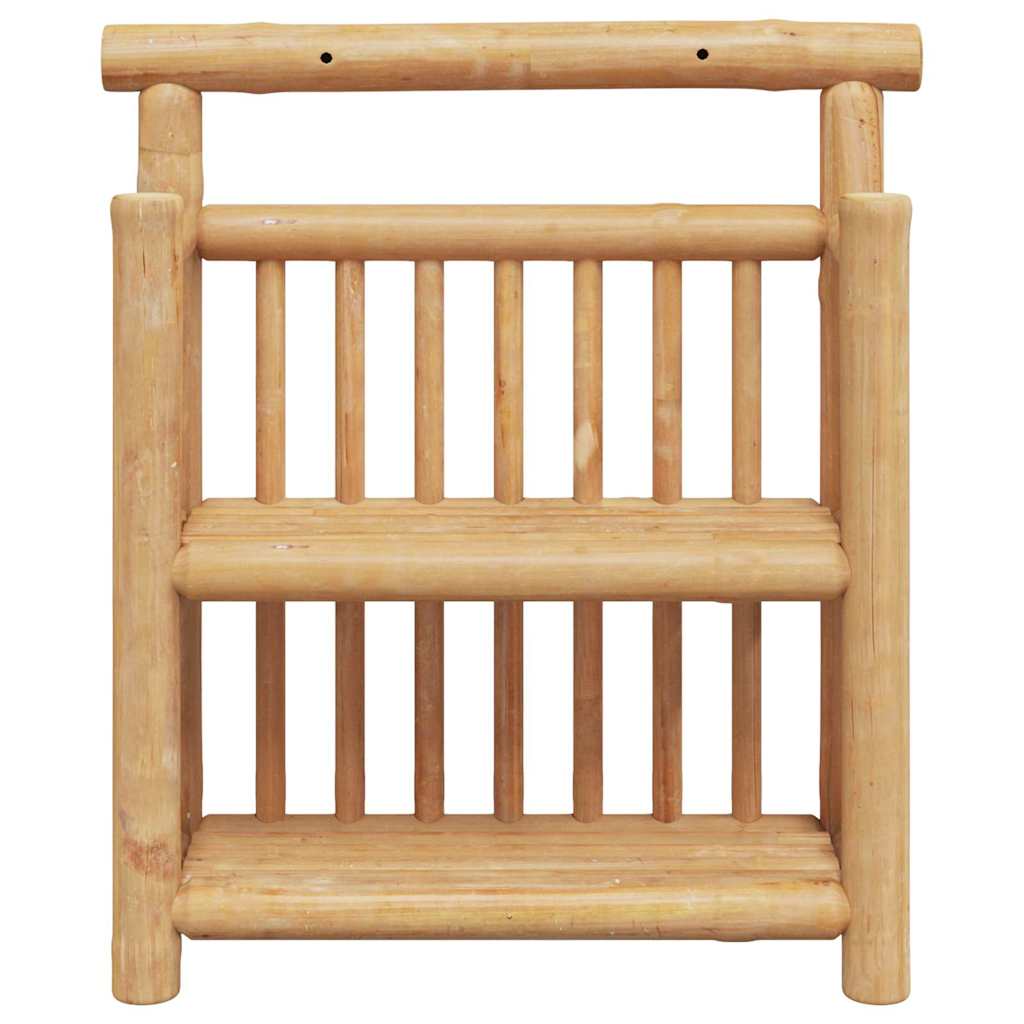 Væghylde med hylde med opbevaring Brun 40 x 13 x 44 cm Bambus