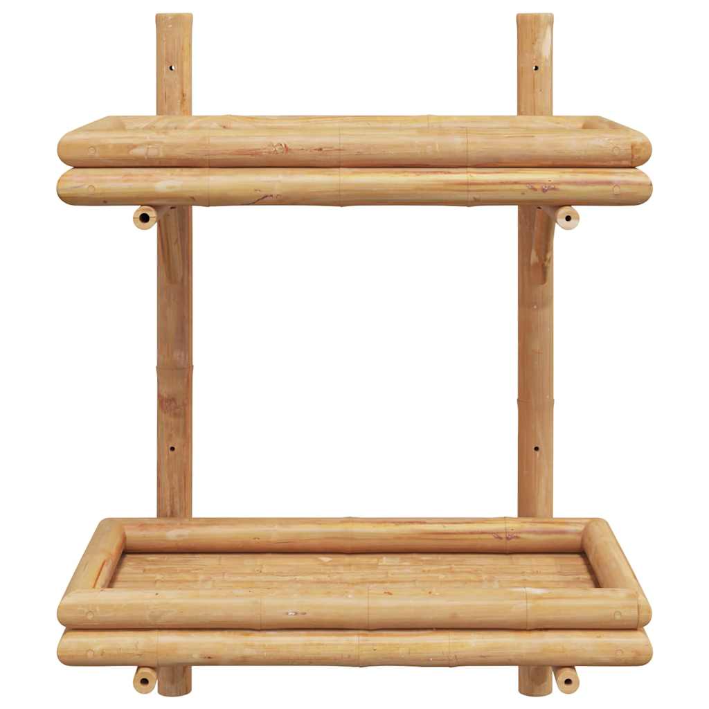 Væghylde med hylde Vægmonteret Brun 45 x 26 x 60 cm Bambus