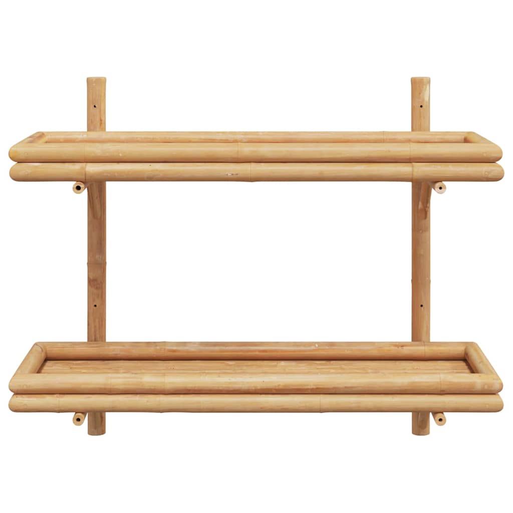 Væghylde med hylde Vægmonteret Brun 75 x 26 x 60 cm Bambus