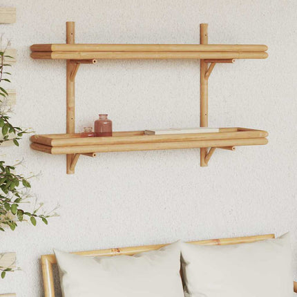 Væghylde Vægmonteret Brun 100 x 26 x 60 cm Bambus