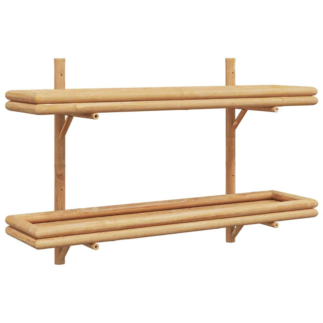 Væghylde med hylde Vægmonteret Brun 100 x 26 x 60 cm Bambus