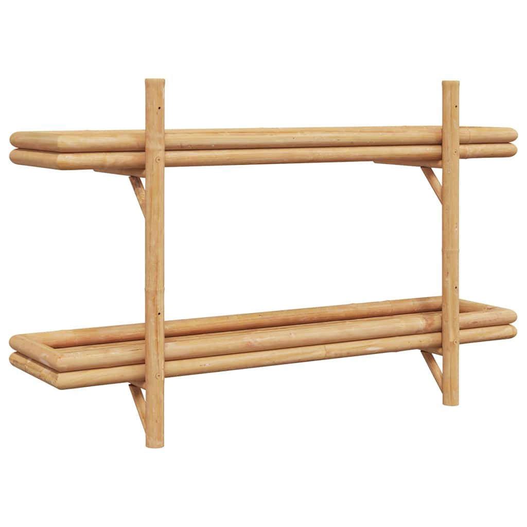 Væghylde med hylde Vægmonteret Brun 100 x 26 x 60 cm Bambus