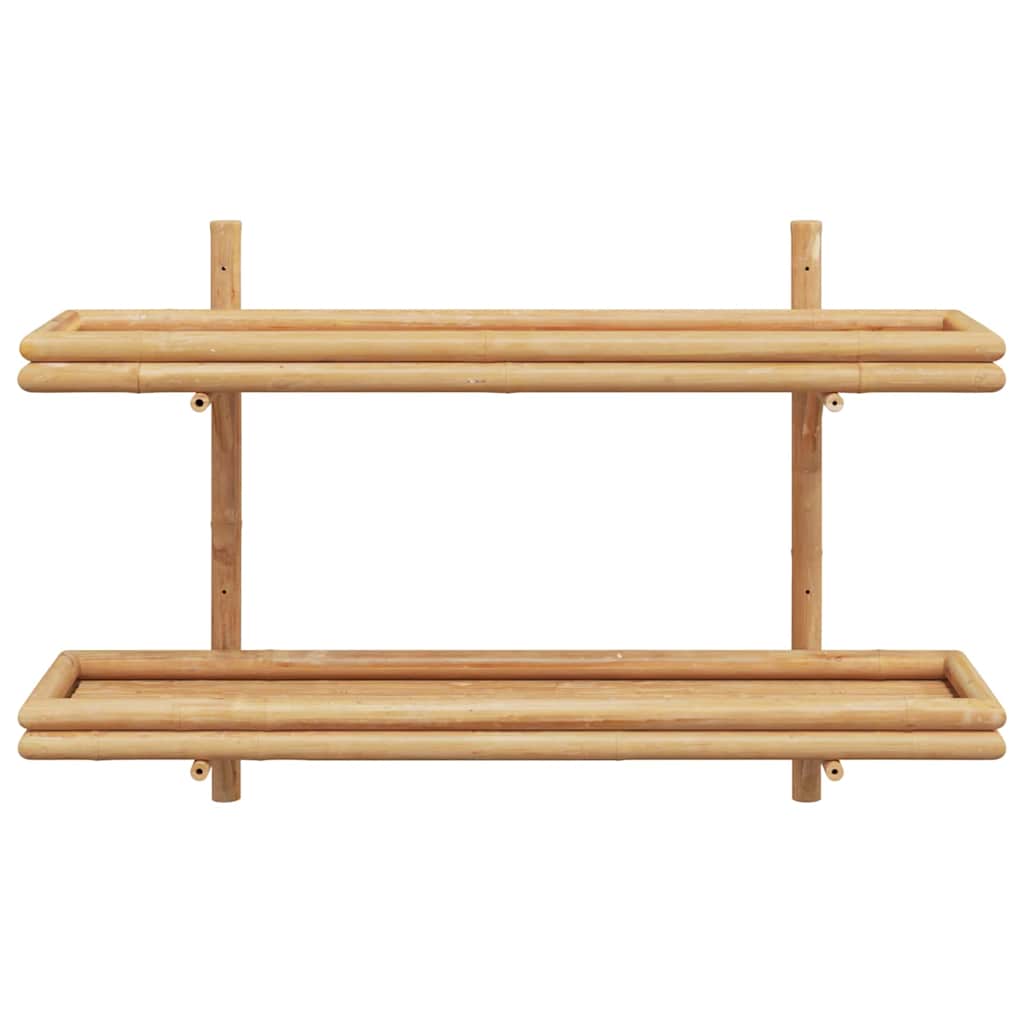Væghylde med hylde Vægmonteret Brun 100 x 26 x 60 cm Bambus