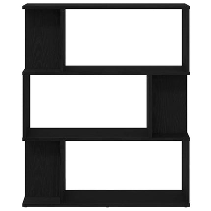 bogreol 80x24x96 cm konstrueret træ sort-eg