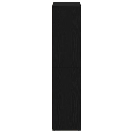 bogreol 66x30x130 cm konstrueret træ sort egetræsfarve