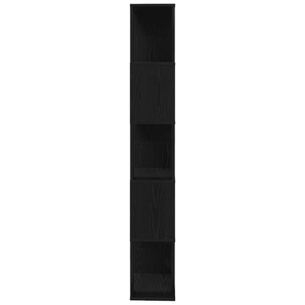 bogreol/rumdeler 45x24x159 cm konstrueret træ sort-eg