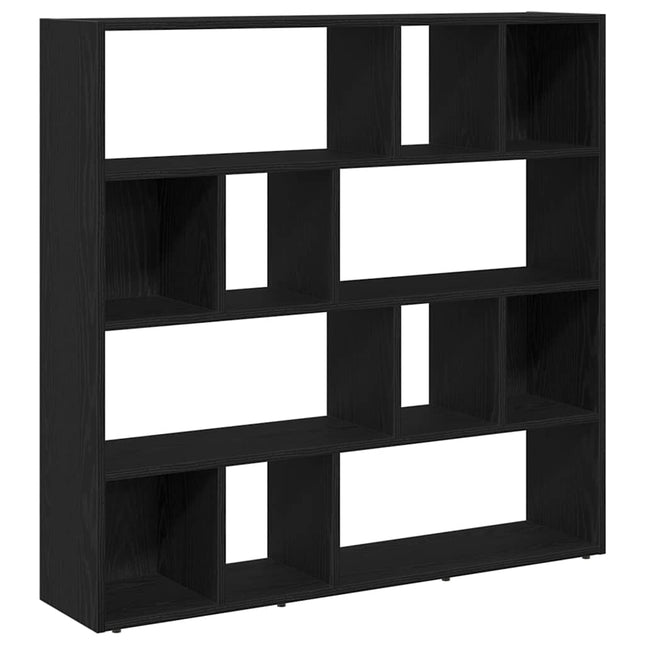 bogreol/rumdeler 105x24x102 cm sort egetræsfarve