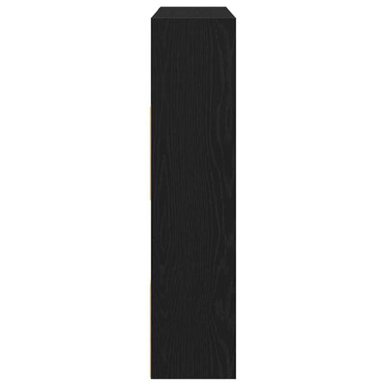 bogreol/rumdeler 105x24x102 cm sort egetræsfarve