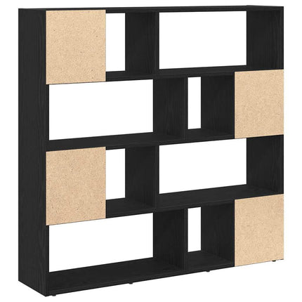 bogreol/rumdeler 105x24x102 cm sort egetræsfarve