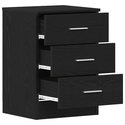sengeborde 2 stk. sort eg 38x35x55 cm konstrueret træ