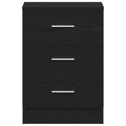 sengeborde 2 stk. sort eg 38x35x55 cm konstrueret træ
