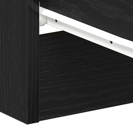 sengeborde 2 stk. sort eg 38x35x55 cm konstrueret træ