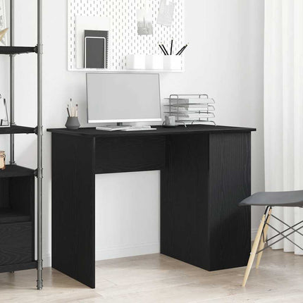 skrivebord 100x55x75 cm konstrueret træ sort egetræsfarve