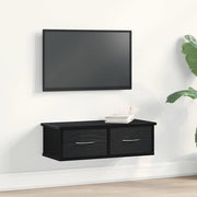 Vægskab med skuffe Sort eg 60 x 26 x 18,5 cm Konstrueret træ