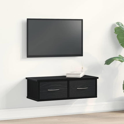 Vægskab Vægmonteret Sort eg 60 x 26 x 18,5 cm Konstrueret træ