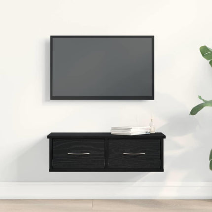 Vægskab Vægmonteret Sort eg 60 x 26 x 18,5 cm Konstrueret træ