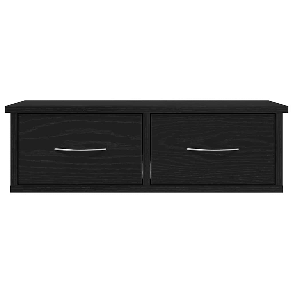 Vægskab med skuffe Sort eg 60 x 26 x 18,5 cm Konstrueret træ