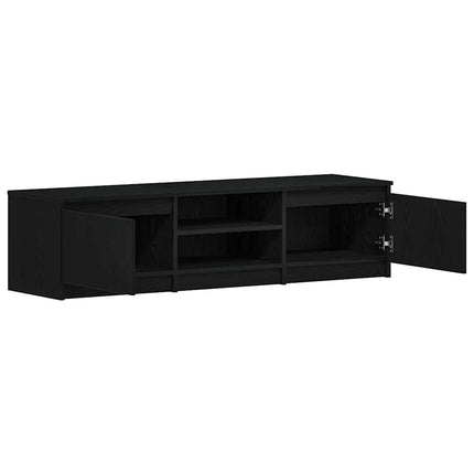 tv-bord 140x40x36 cm konstrueret træ sort egetræsfarve