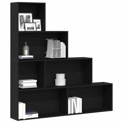 Bogskab Sort eg 155 x 24 x 160 cm Konstrueret træ