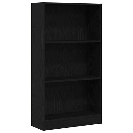 bogreol 60x24x109 cm konstrueret træ sort egetræsfarve