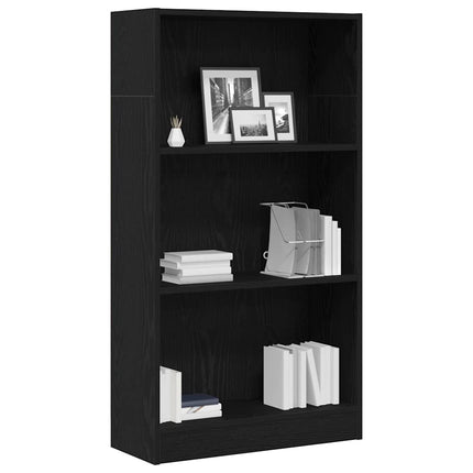 bogreol 60x24x109 cm konstrueret træ sort egetræsfarve