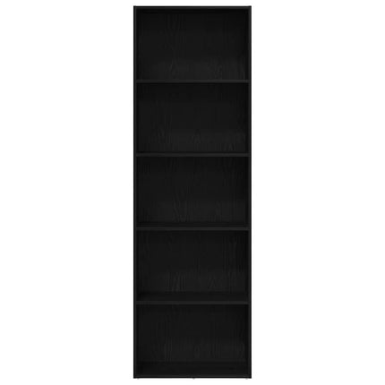 bogreol 60x30x189 cm konstrueret træ sort egetræsfarve
