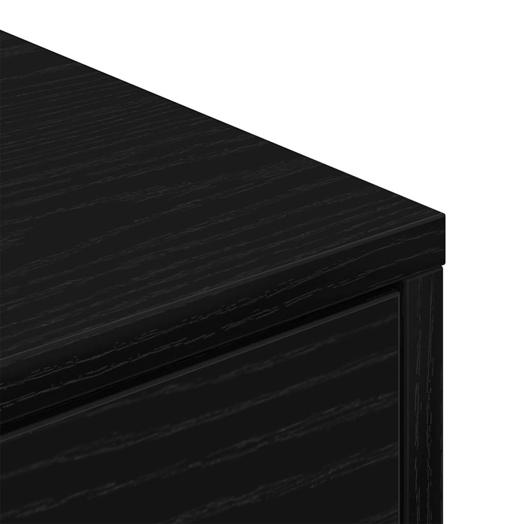 Skostativ med skuffe Sort eg 60 x 35 x 84 cm Konstrueret træ