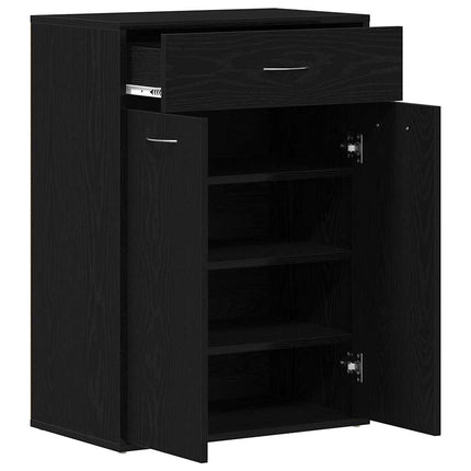 Skostativ 60 x 35 x 84 cm Konstrueret træ Sort eg