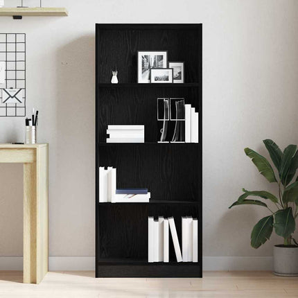 Bogreol Sort eg 60 x 24 x 143 cm Konstrueret træ