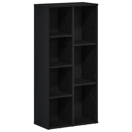 bogreol 50x25x104 cm konstrueret træ sort-eg