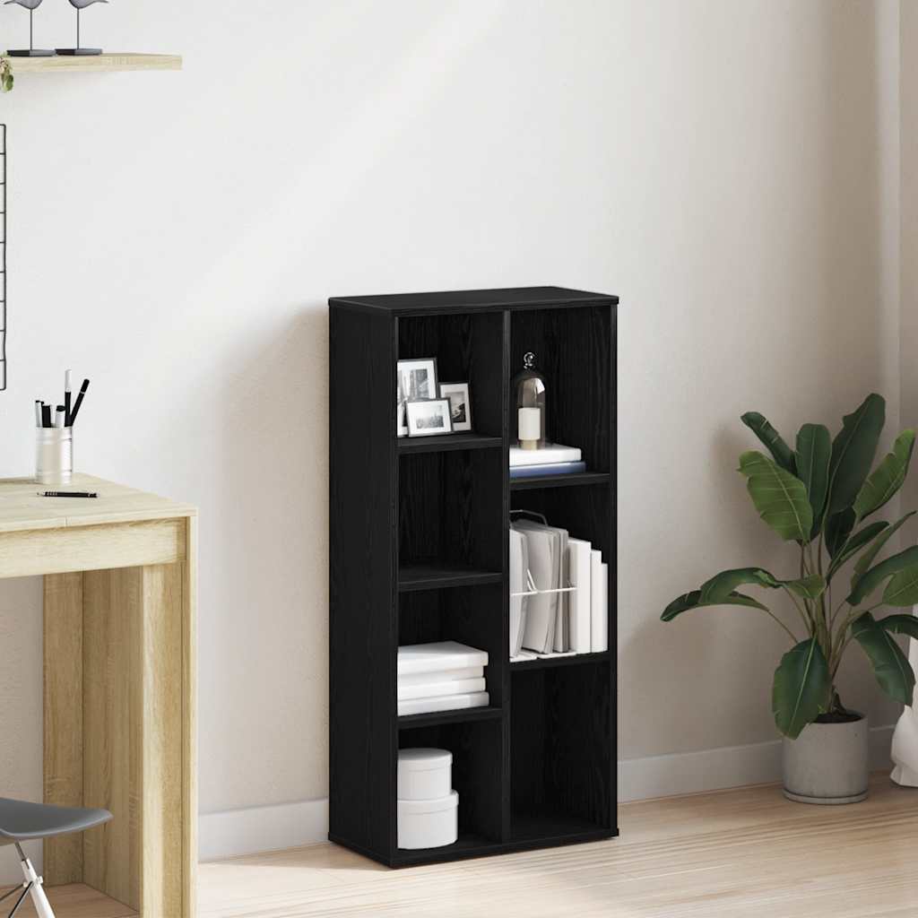 Bogreol 50×25×104 cm i konstrueret træ - sort eg