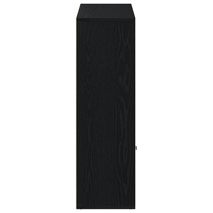 bogskab 98x29x97,5 cm konstrueret træ sort egetræsfarve