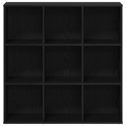 bogskab sort egetræ 98x29x97,5 cm konstrueret træ