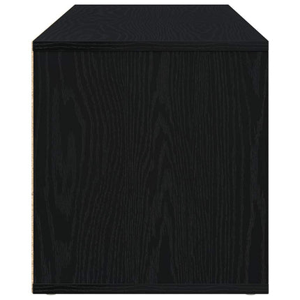 TV-skab sort egetræ 120x34x37 cm konstrueret træ