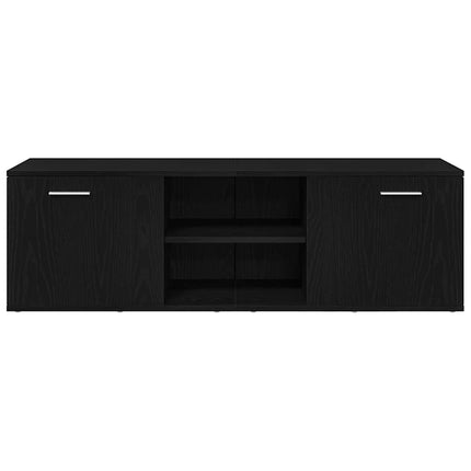 TV-skab sort egetræ 120x34x37 cm konstrueret træ