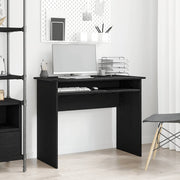 skrivebord 90x50x74 cm konstrueret træ sort egetræsfarve