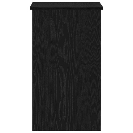 skrivebord 90x45x76 cm konstrueret træ sort-eg