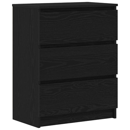 skænk 60x35x76 cm konstrueret træ sort egetræsfarve