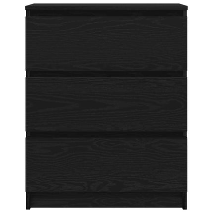 skænk 60x35x76 cm konstrueret træ sort egetræsfarve