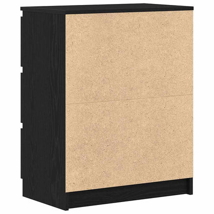 skænk 60x35x76 cm konstrueret træ sort egetræsfarve