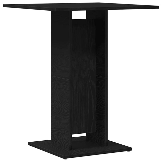 bistrobord sort egetræ 60x60x75 cm konstrueret træ