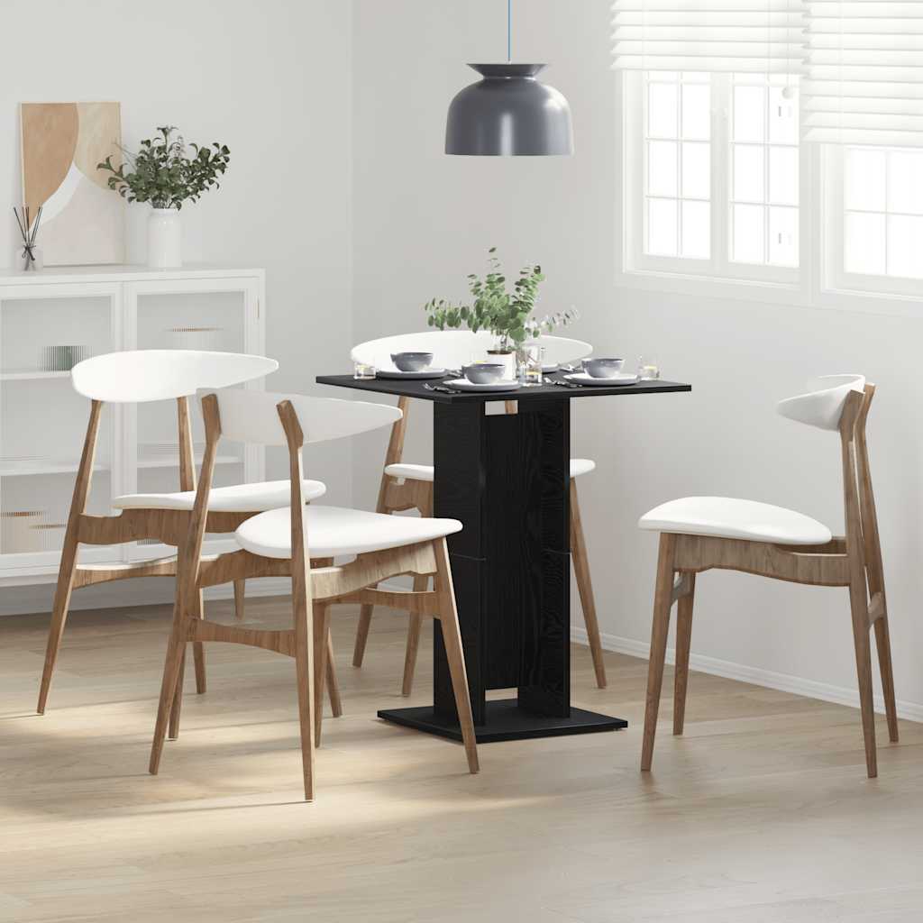 bistrobord sort egetræ 60x60x75 cm konstrueret træ billede