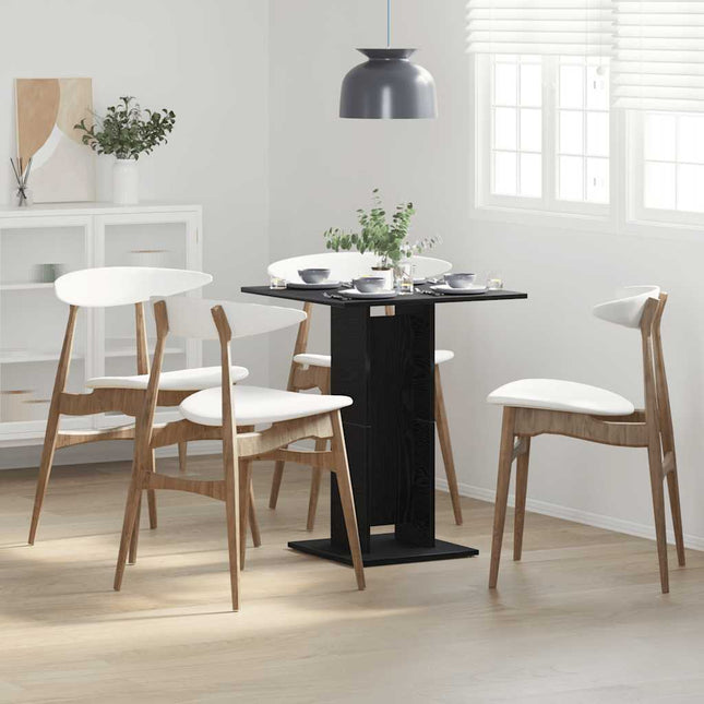 bistrobord sort egetræ 60x60x75 cm konstrueret træ